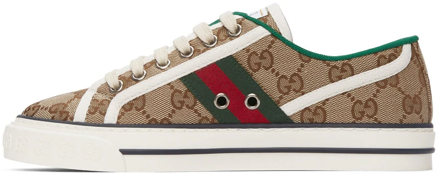 Beige GG Supreme 'Gucci Tennis 1977' Sneakers - Image 2